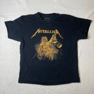 Metallica T Shirt Mens XL Black Justice For All Graphic Band Tee Short Sleeve